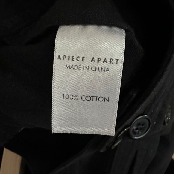 Apiece Apart Women Marston Pants Black Wide Leg Crop Quiet Luxury Career Sz 2 XS - Picture 10 of 10